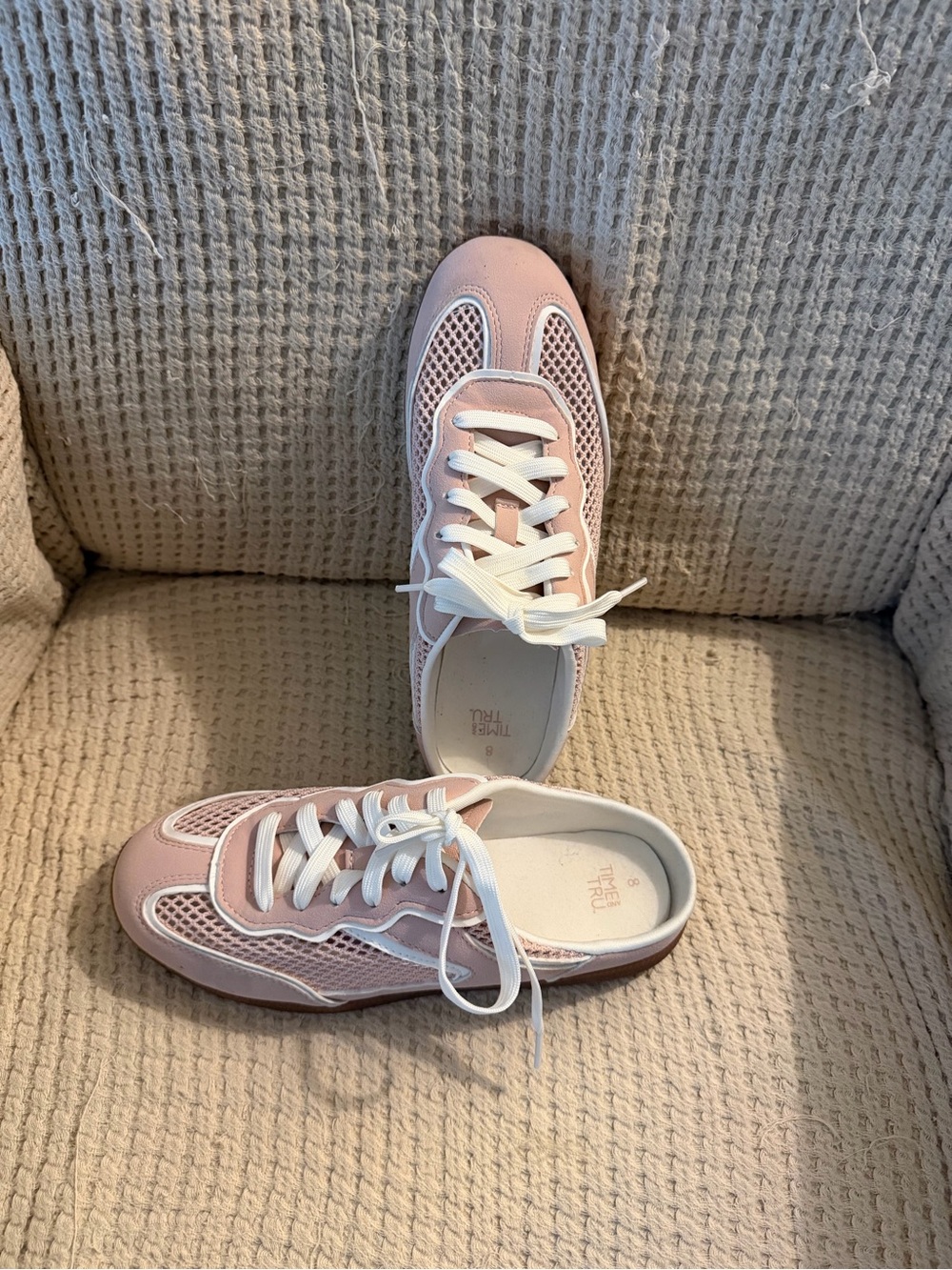 No Boundaries Pink Mesh & Faux-Leather Women's Sneakers